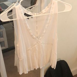 White Kendall + Kylie top